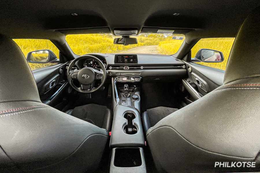 A picture of the interior of the GR Supra