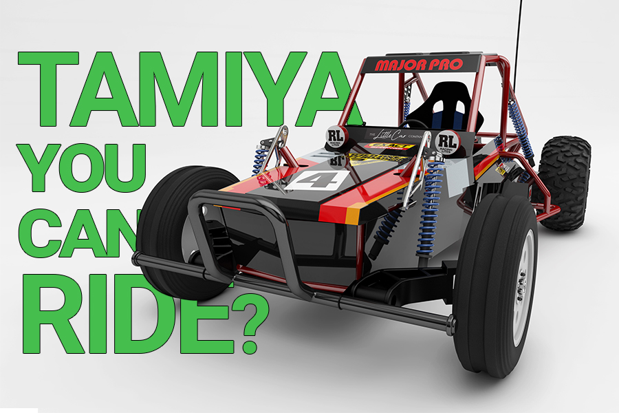 This is the Tamiya you can sit on and go off-road with
