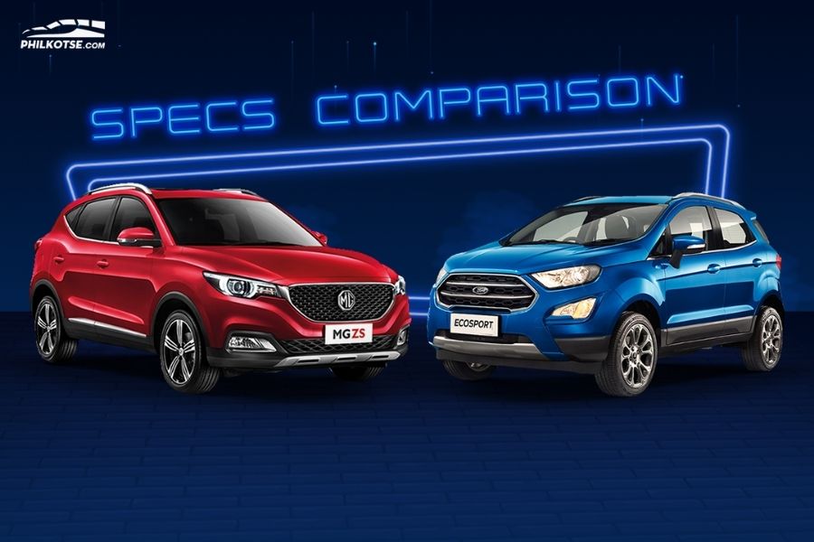 A picture of the MG ZS and Ford EcoSport head to head