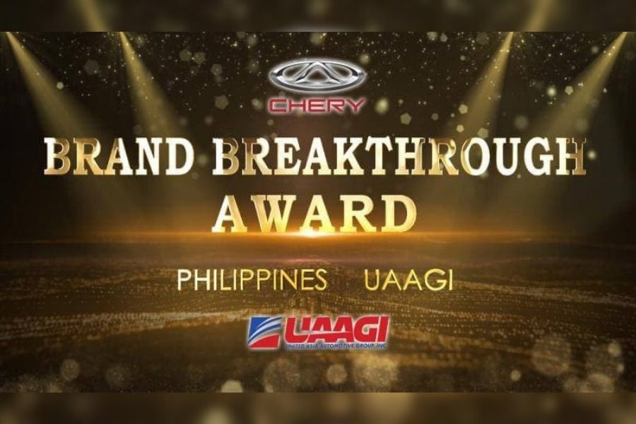 Chery Auto Philippines 2021 Brand Breakthrough Award