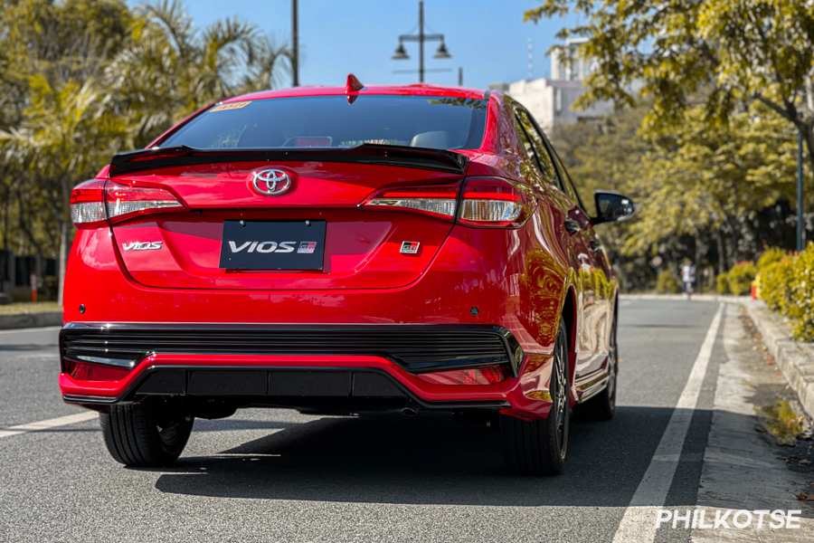 A picture of the rear of the Vios GR-S