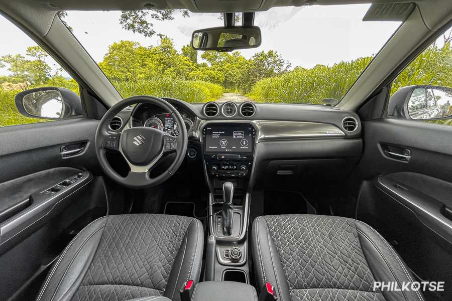 A picture of the interior of the Vitara