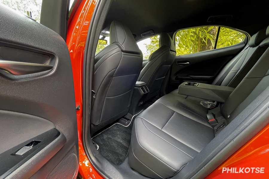 A picture of the rear cabin of the Lexus UX 200