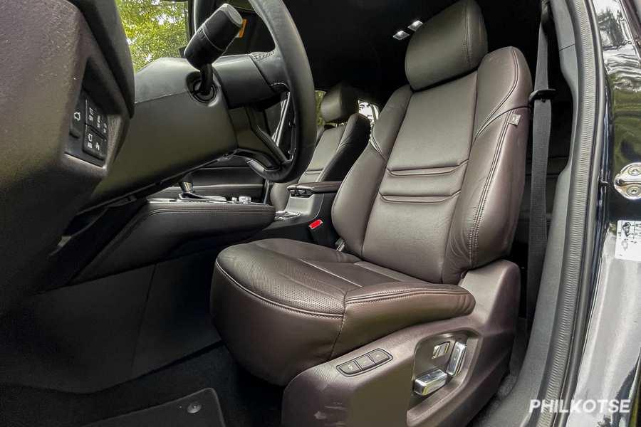A picture of the CX-8's front seats