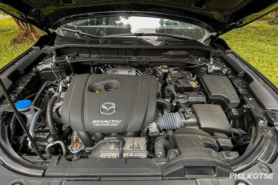 A picture of the CX-8's engine