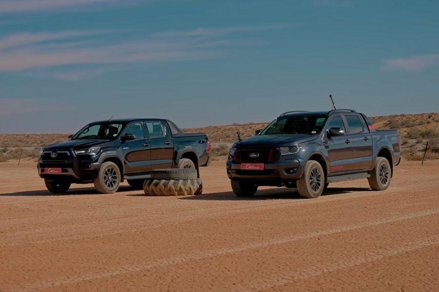 Which do you think wins in a Toyota Hilux vs Ford Ranger drag race? 