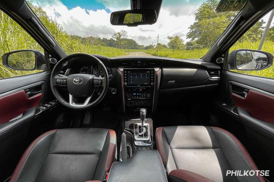 A picture of the Fortuner LTD's interior