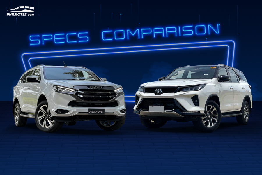 2022 Isuzu mu-X vs Toyota Fortuner Comparo: Spec Sheet Battle 