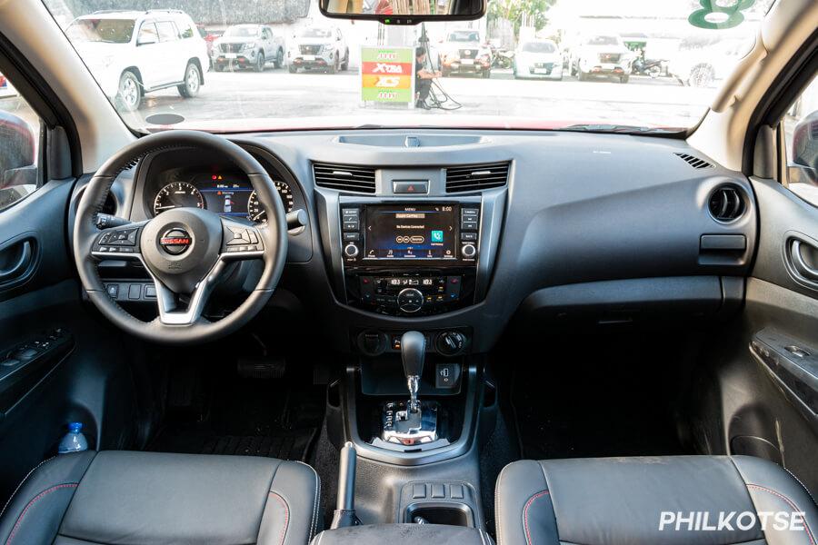 A picture of the Nissan Navara PRO-4X's cockpit