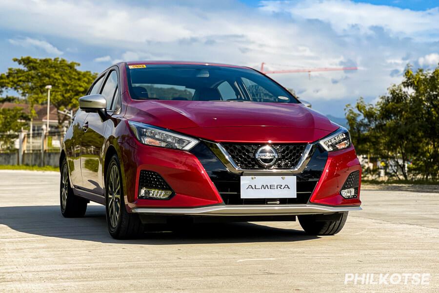 A picture of the new Nissan Almera parked on the road