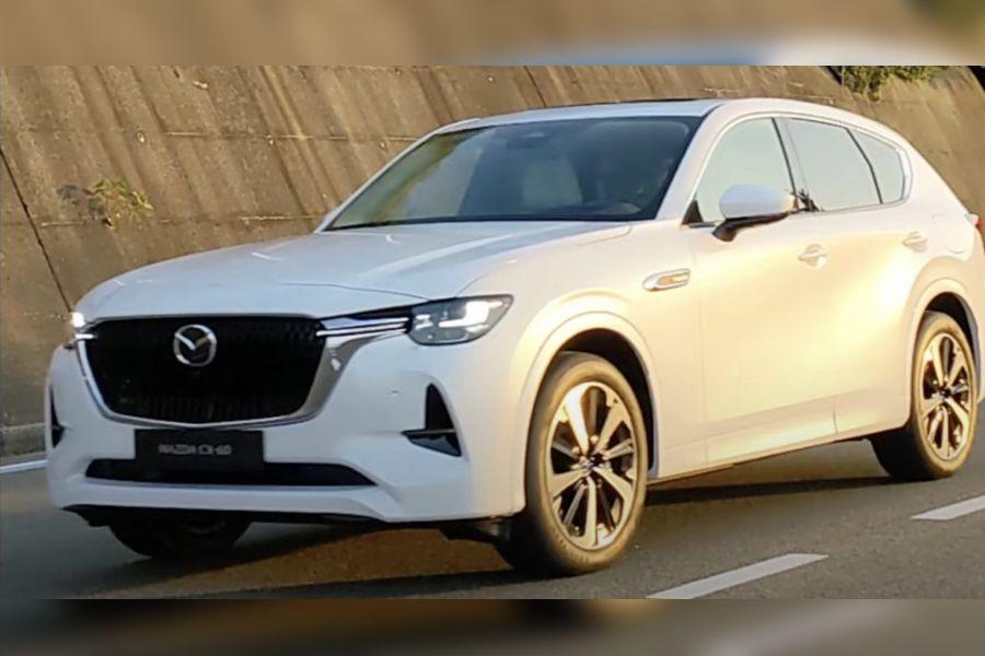 Mazda CX-60 spied undisguised during video shoot 