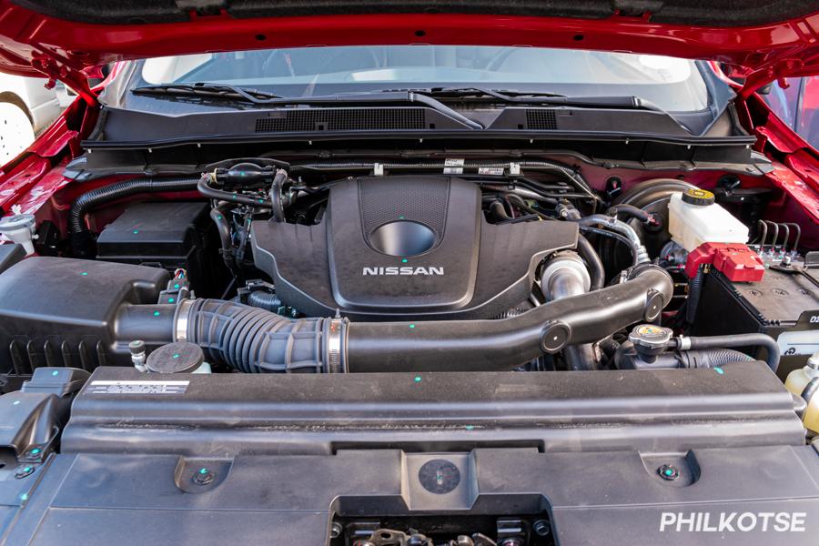 A picture of the Nissan Navara's engine