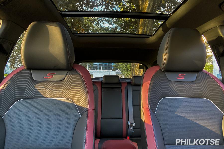 2022 Geely Coolray Sport Limited seats and panoramic sunroof