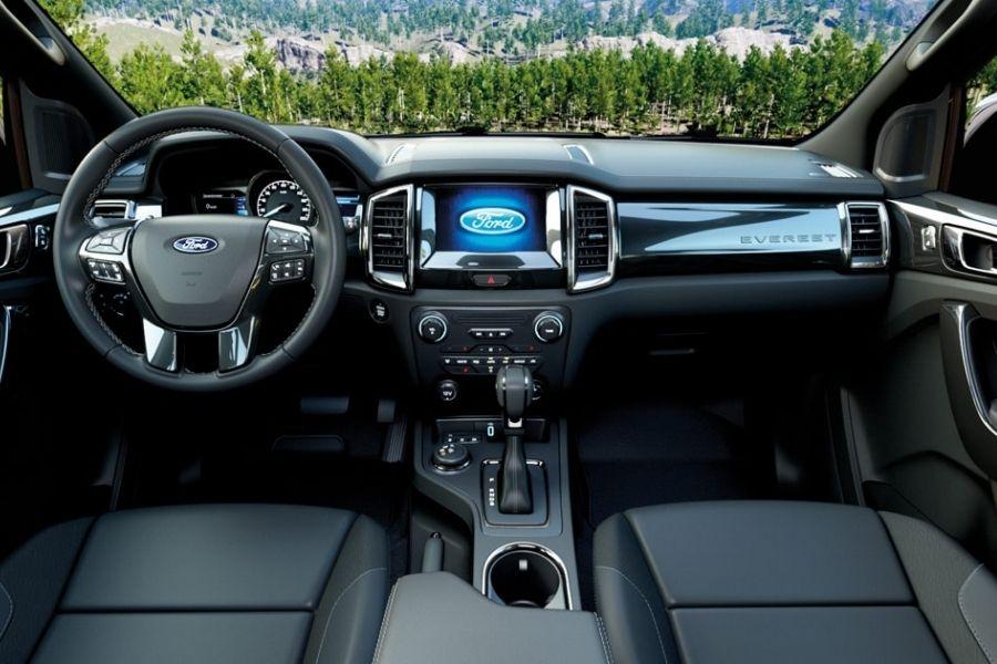 A picture of the interior of the Ford Everest