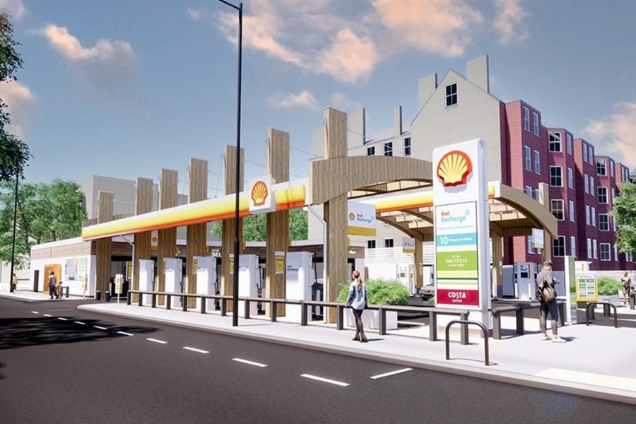 Shell converts fuel station to EV charging hub in UK