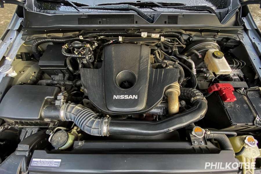 A picture of the Nissan Navara's engine
