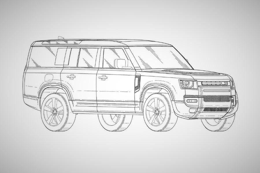 Leaked patent images reveal upcoming Land Rover Defender 130