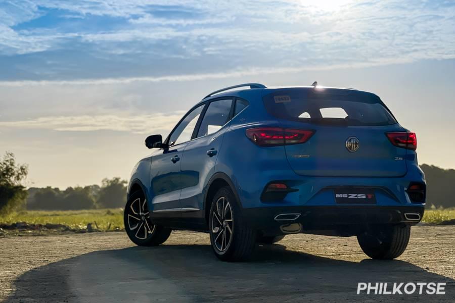 A picture of the rear of the MG ZS-T