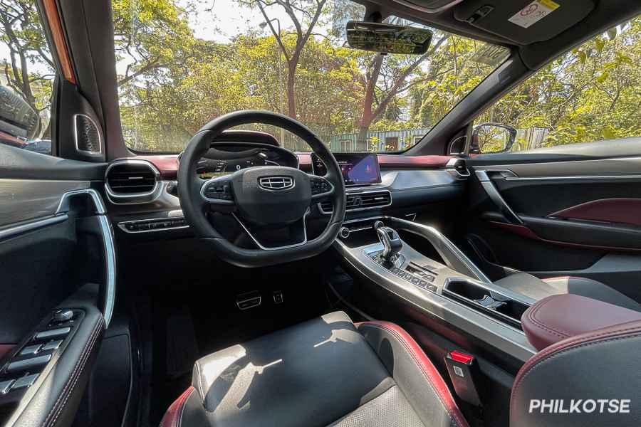 A picture of the Geely Coolray's interior.