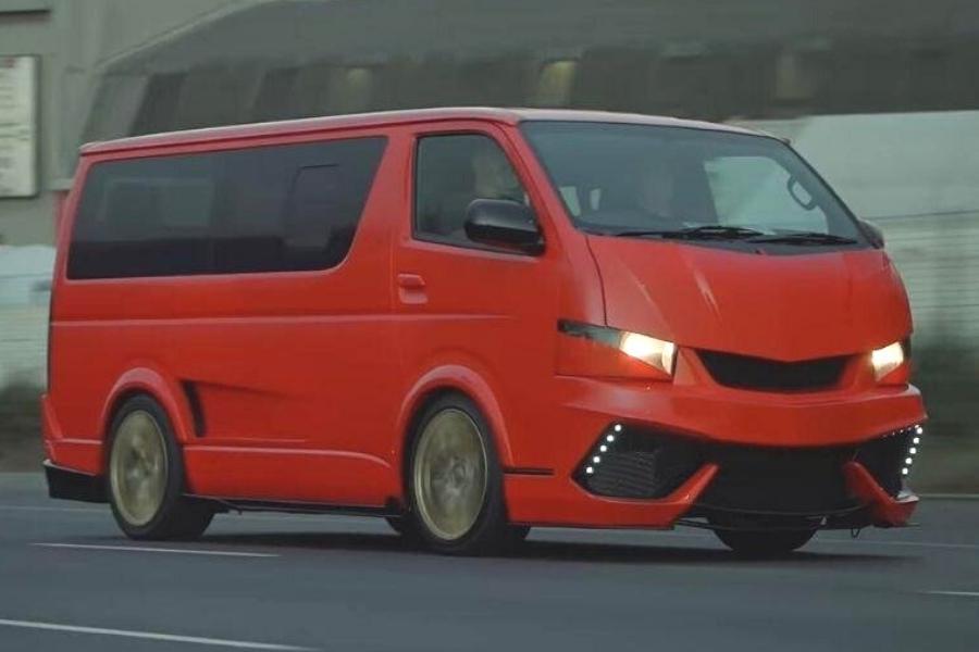 This Hiace boasts twin-turbo V12 power from another Toyota