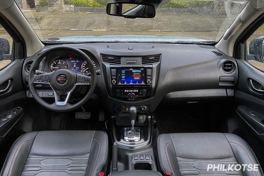 A picture of the interior of the Nissan Navara Pro-4X