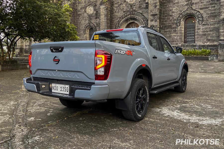 A picture of the rear of the Nissan Navara.