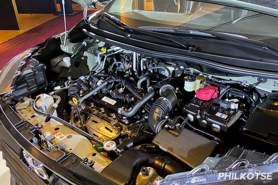 A picture of the Toyota Avanza's engine bay