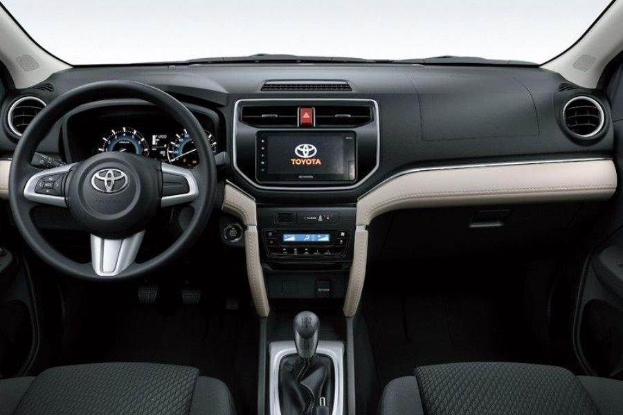 A picture of the interior of the Toyota Rush