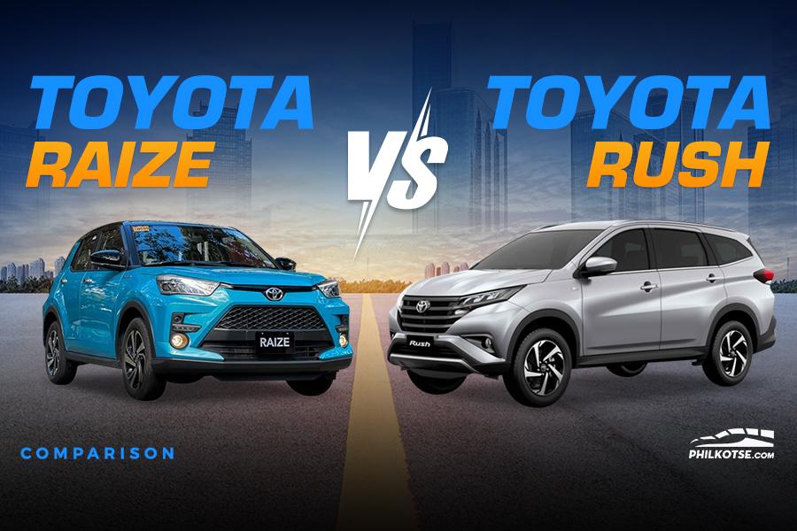2022 Toyota Raize vs Toyota Rush Comparison: Spec Sheet Battle