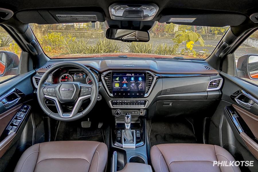 A picture of the interior of the Isuzu D-Max.