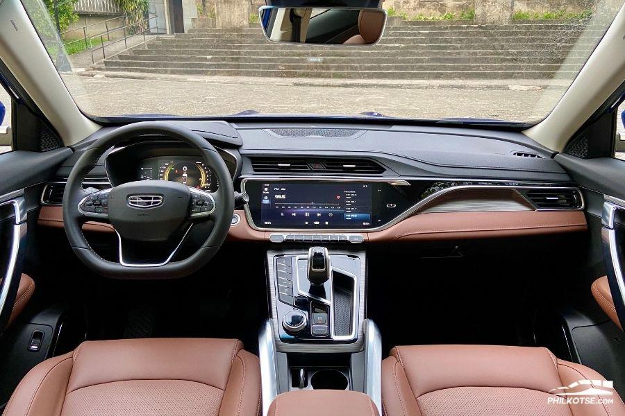 A picture of the Geely Azkarra's interior.