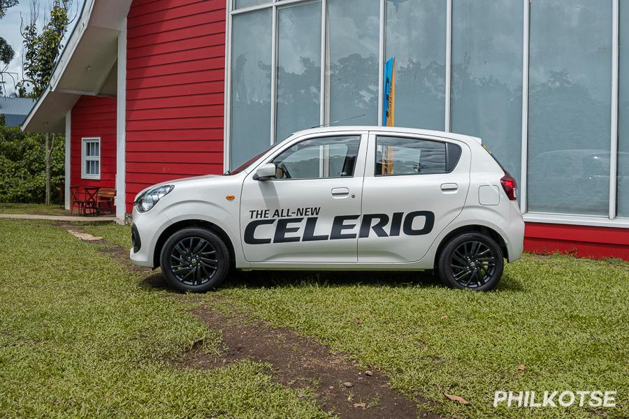 A picture of the side of the Suzuki Celerio