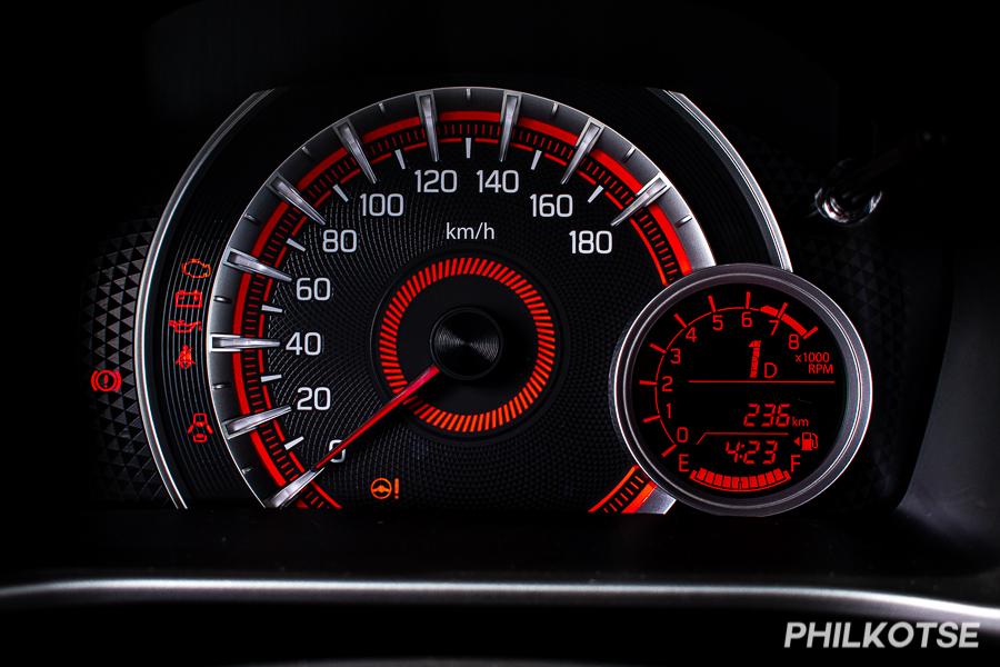 A picture of the 2022 Suzuki Celerio's gauge cluster.