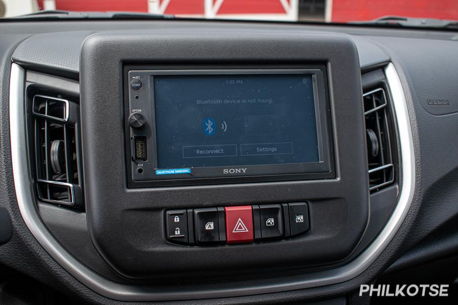 A picture of the 2022 Suzuki Celerio's touchscreen headunit.
