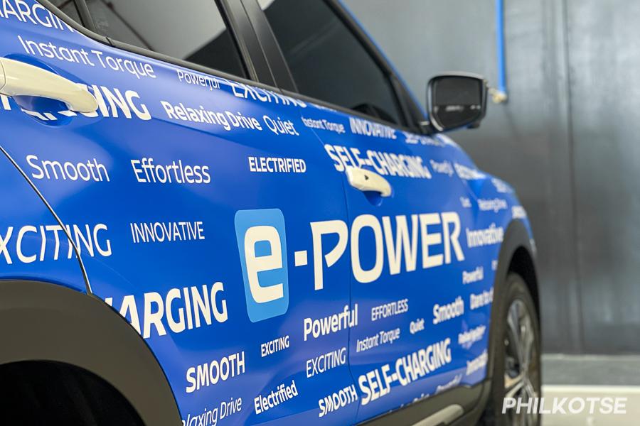A picture of the side of the Nissan e-POWER