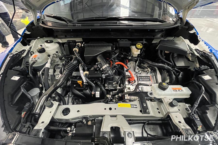 A picture of the Nissan e-POWER's engine bay