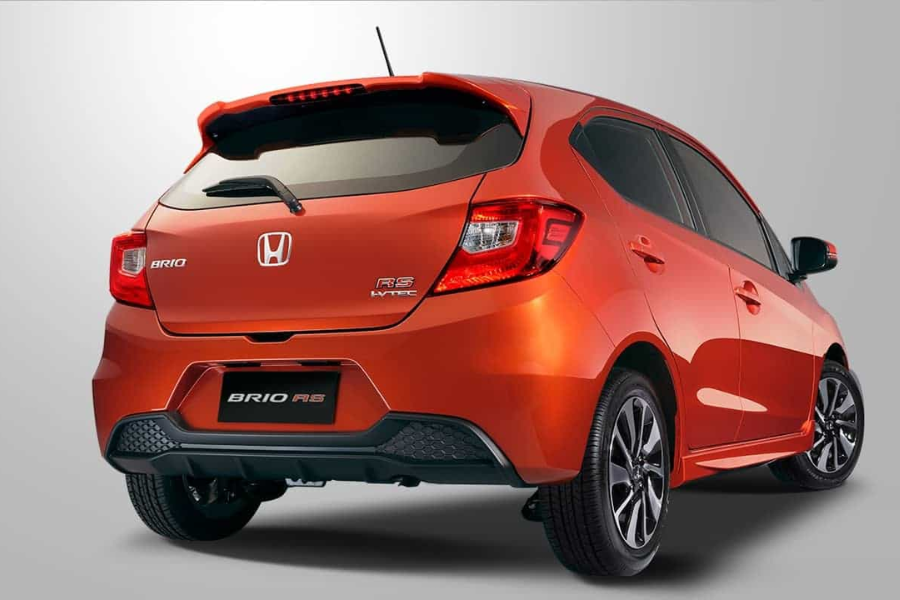 A picture of the rear of the Honda Brio
