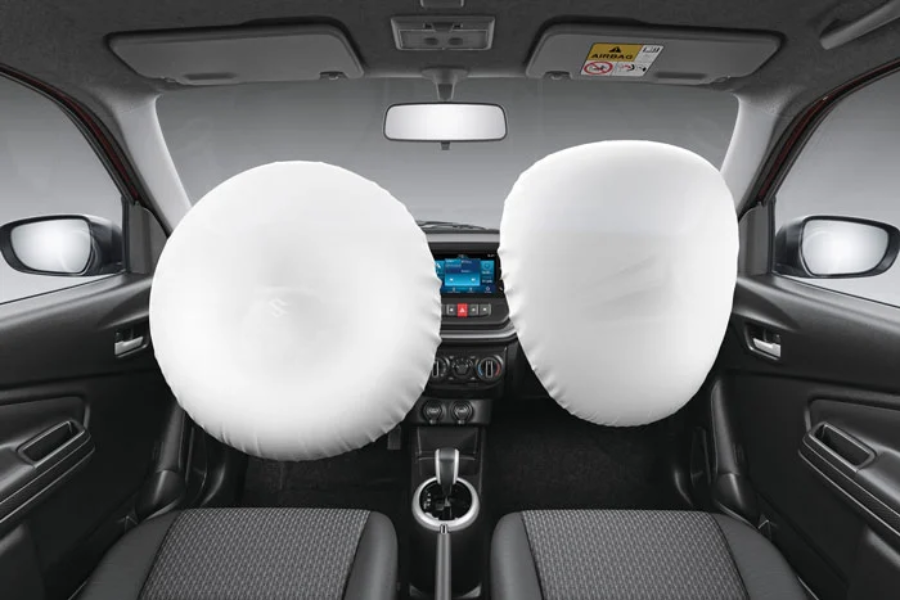 A picture of a simulation of how the Celerio's airbags will deploy