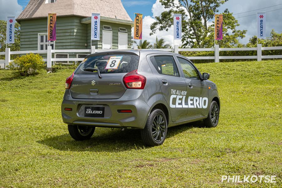 A picture of the rear of the Suzuki Celerio