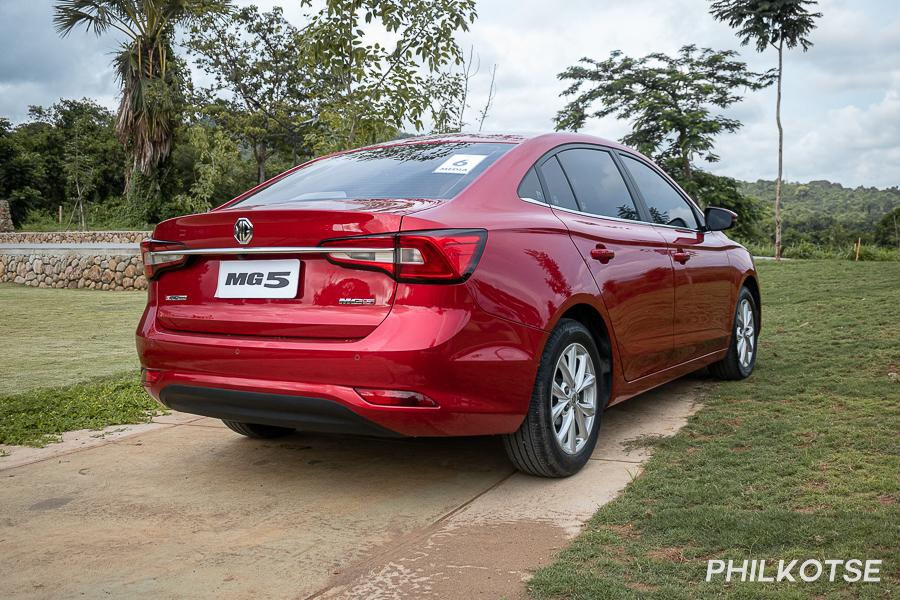 A picture of the rear of the MG 5 taken at La Jolla resort.