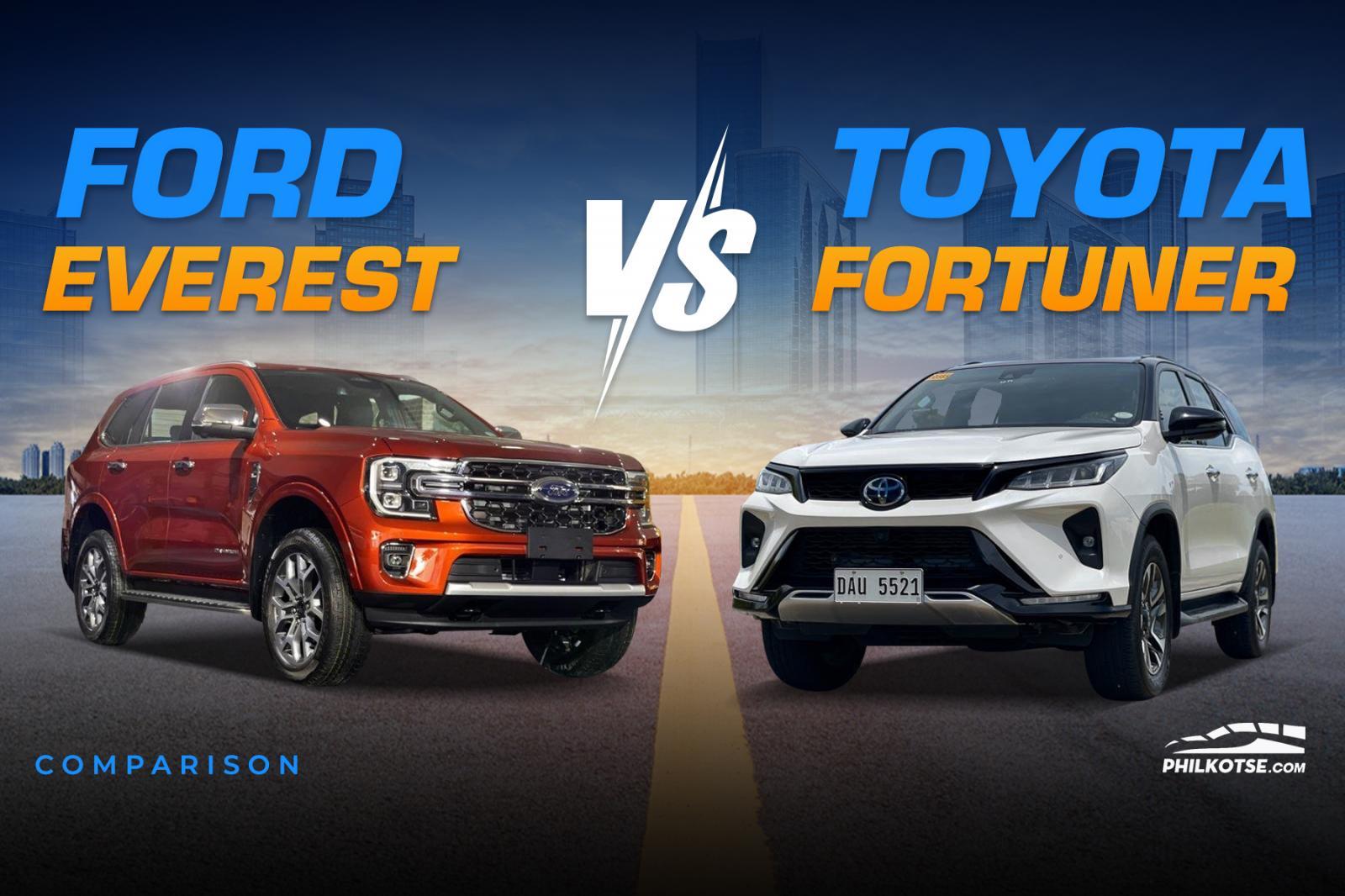 2023 Ford Everest vs Toyota Fortuner Comparison: Spec Sheet Battle 
