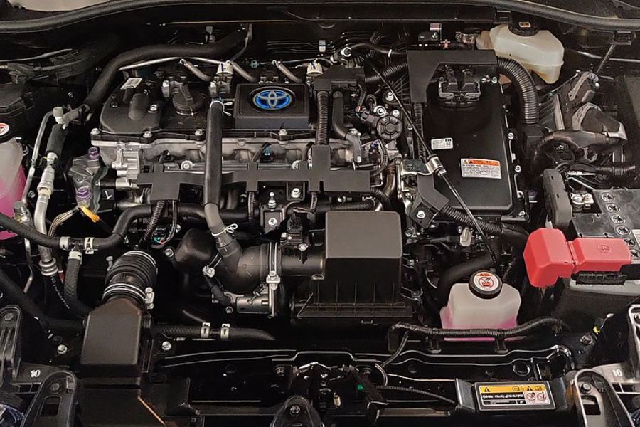 The Toyota Corolla Cross Hybrid's 1.8-liter inline-4 engine