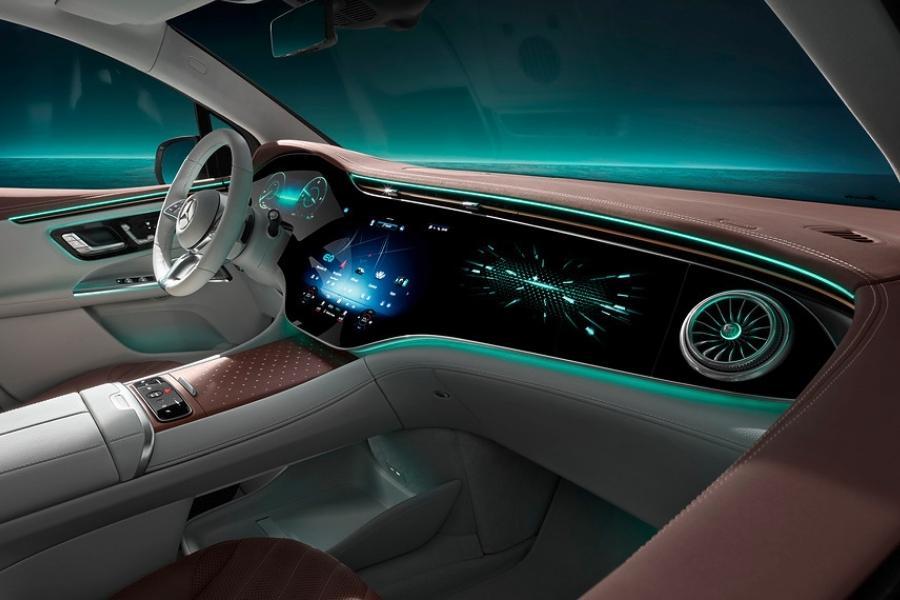 Upcoming Mercedes-Benz EQE SUV comes with glass-covered dashboard