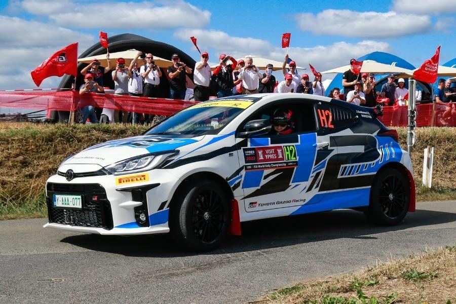 Toyota president Akio Toyoda tests hydrogen-powered GR Yaris at WRC