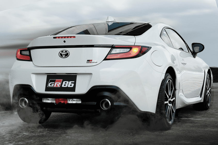 A picture of the rear of the Toyota GR 86