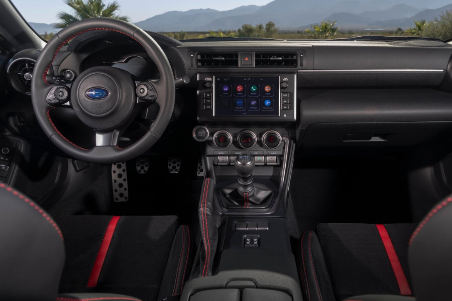 A picture of the interior of the Subaru BRZ