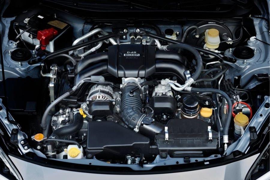 A picture of the Subaru BRZ's engine bay