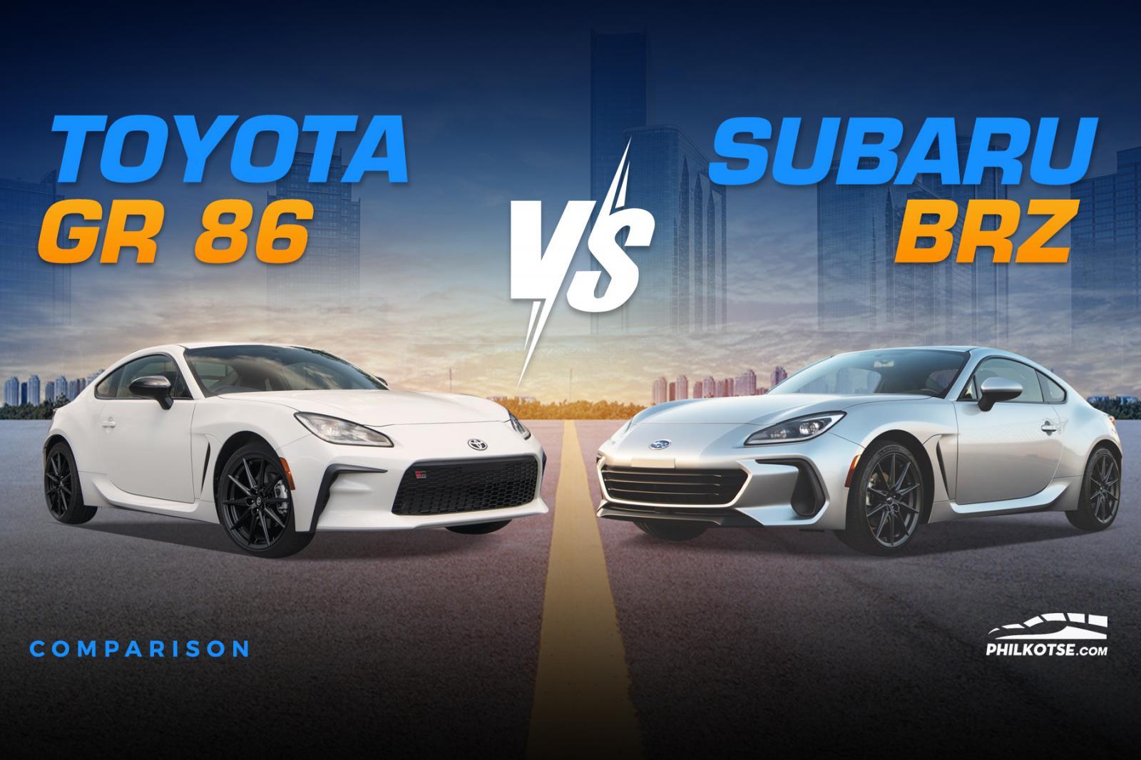 2023 Toyota GR 86 vs Subaru BRZ Comparison Spec Sheet Battle