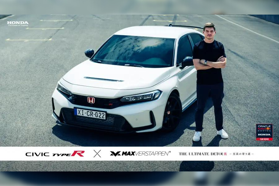 F1 champ Verstappen takes all-new Honda Civic Type R to track