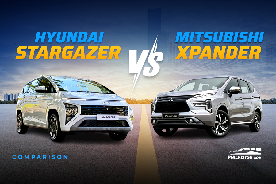 A picture of the Hyundai Stargazer and Mitsubishi Xpander head-to-head